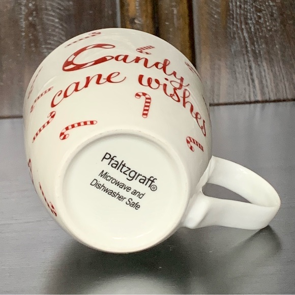 Pfaltzgraff Candy Cane Wishes Ceramic Christmas Mug - Picture 8 of 8